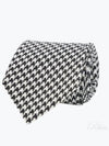 Men's Houndstooth Silk Tie White Black - TOM FORD - BALAAN 2