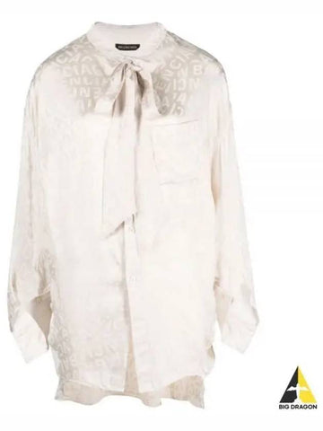 Twist swing silk blouse ivory 675504 TNN10 - BALENCIAGA - BALAAN 1