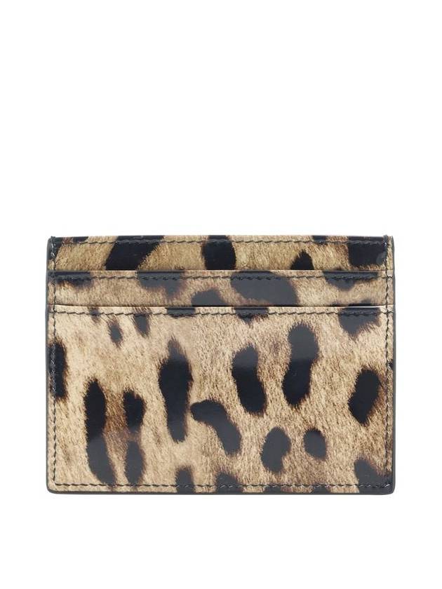 Leopard Print Leather Card Wallet Brown B0020373863 - DOLCE&GABBANA - BALAAN 3