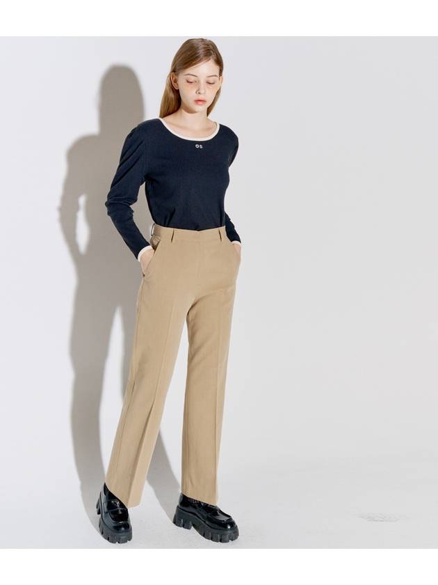 Classic bootcut long slacksBeige - OPENING SUNSHINE - BALAAN 3