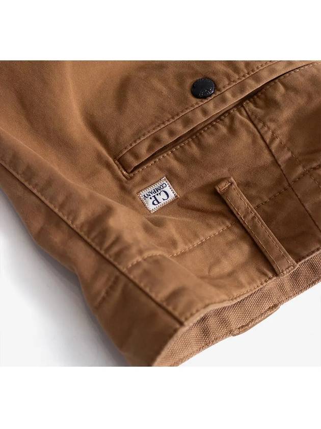 Stretch Sateen Ergonomic Lens Cargo Straight Pants Brown - CP COMPANY - BALAAN 5