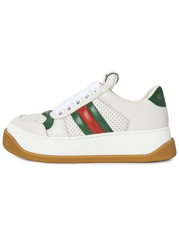 Women's Screener Web Low Top Sneakers White - GUCCI - BALAAN 4