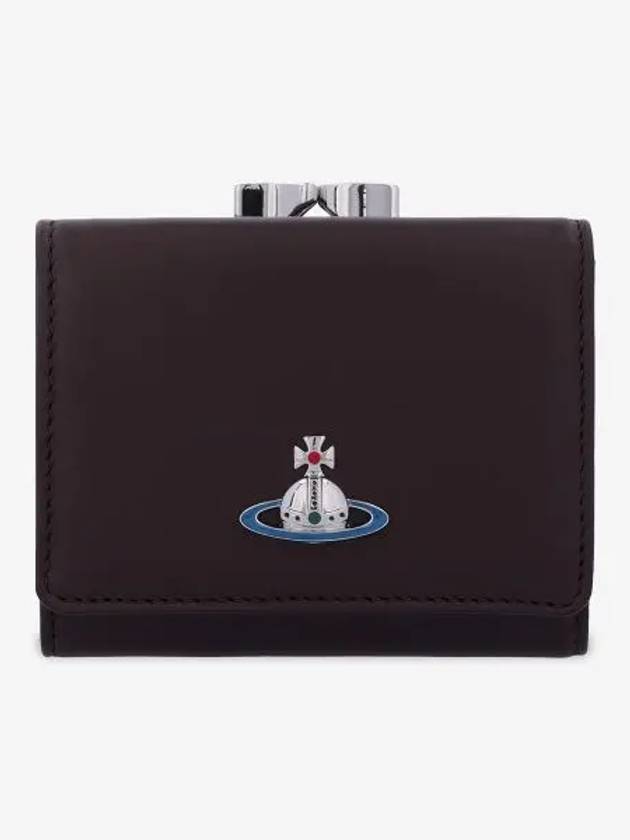 Small Frame Leather Half Wallet Brown - VIVIENNE WESTWOOD - BALAAN 2