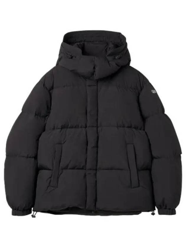 Roll piece padded jacket black short padding - DIESEL - BALAAN 1