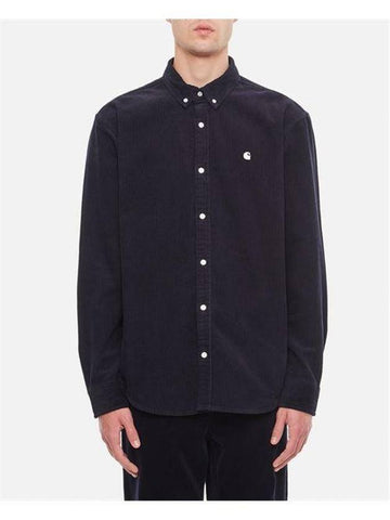 Madison Cord Long Sleeve Shirt Navy - CARHARTT WIP - BALAAN 1