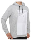 Large Logo Colorblock Fleece Hoodie Grey - NIKE - BALAAN 3