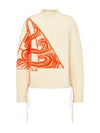 Wool Mohair Blend Jacquard Knit Top Ivory - DIOR - BALAAN 1