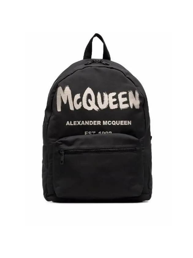 Graffiti Metropolitan Backpack Black - ALEXANDER MCQUEEN - BALAAN 2