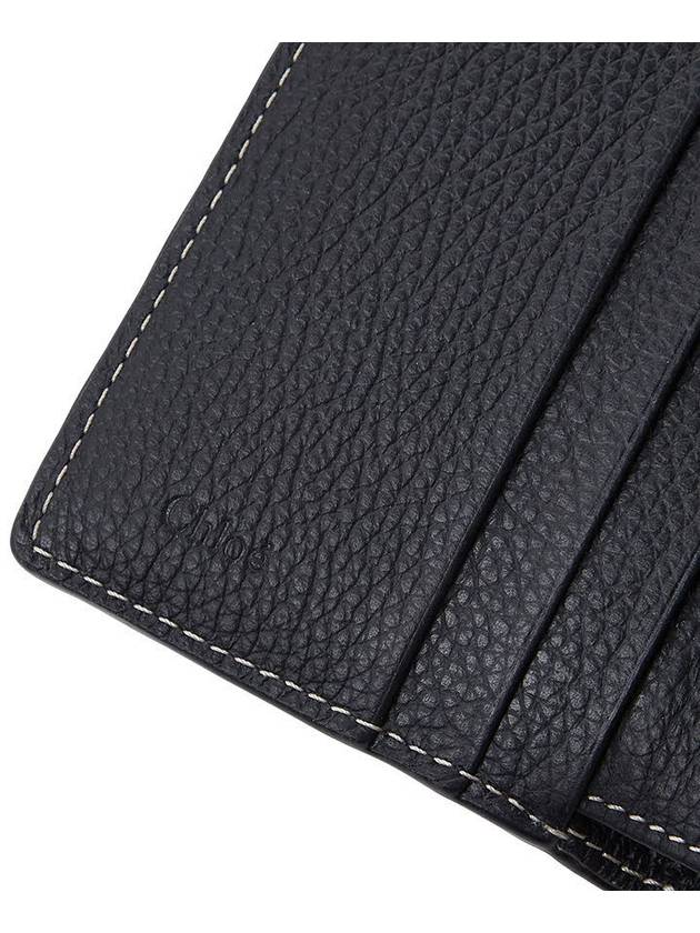 Darryl Flap Tri-Fold Small Half Wallet Black - CHLOE - BALAAN 9