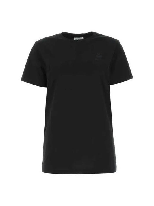 Aby Logo Short Sleeve T-Shirt Black - ISABEL MARANT - BALAAN 2