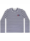 Men's long sleeve tshirt navy double wappen border tshirt border tshirt long sleeve tshirt - COMME DES GARCONS - BALAAN 6