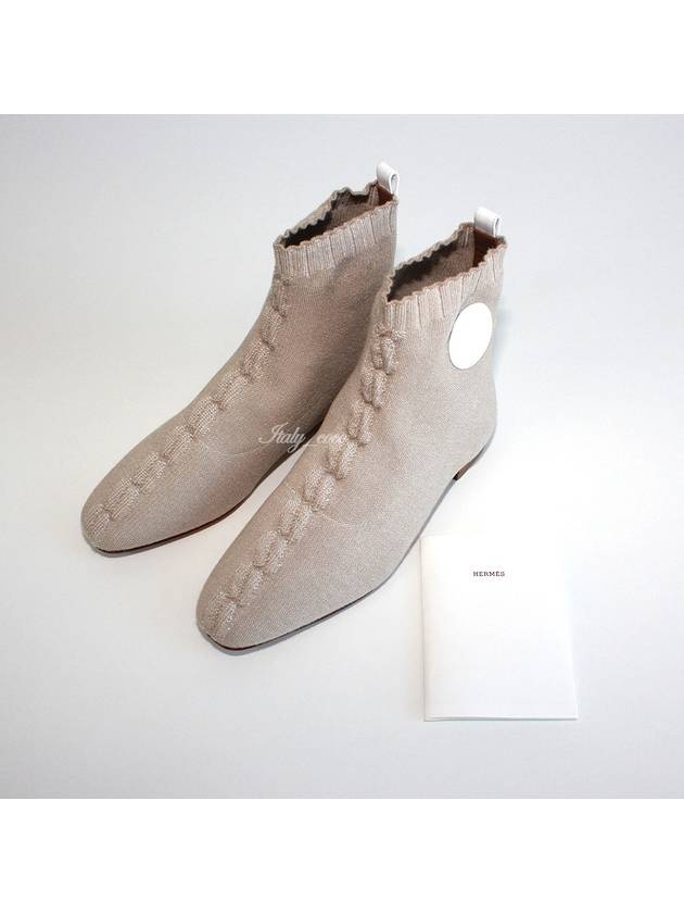 Duo Ankle Knit Boots Nociola White H221162Z - HERMES - BALAAN 4