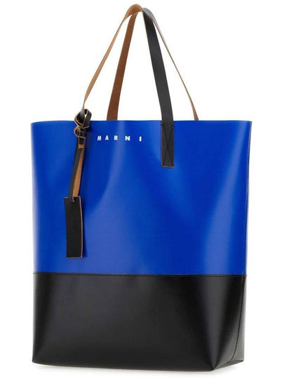 Tribeca Shopping Tote Bag Blue Black - MARNI - BALAAN 3