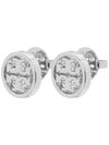 Miller Stud Earrings Silver - TORY BURCH - BALAAN 3