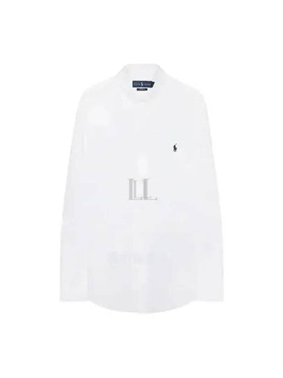 Embroidered Logo Long Sleeves Shirt White - POLO RALPH LAUREN - BALAAN 2