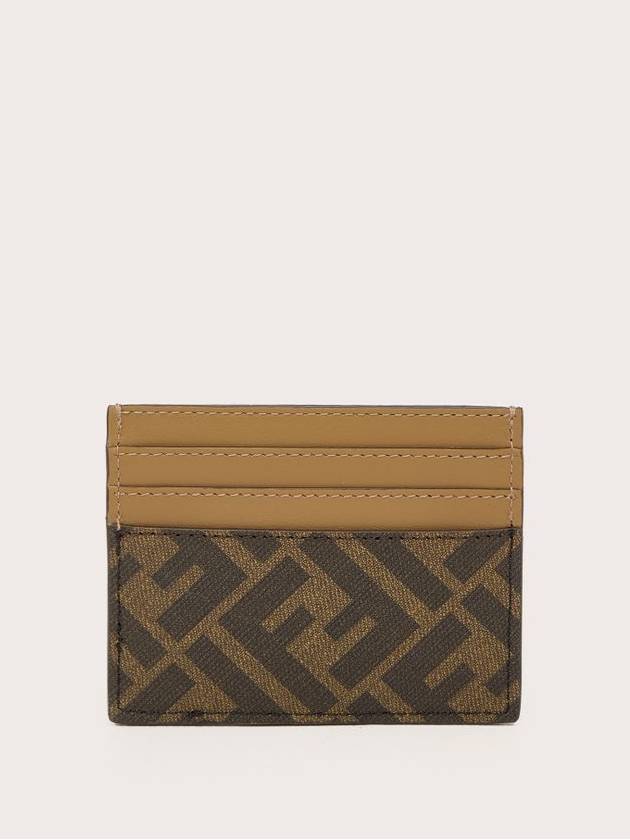 FF Logo Card Wallet Brown - FENDI - BALAAN 3