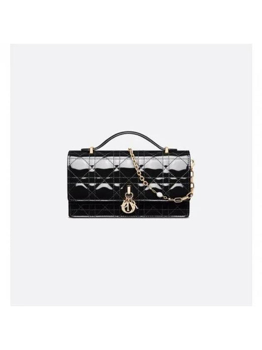 Patent Cannage Calfskin Mini Bag Black - DIOR - BALAAN 1