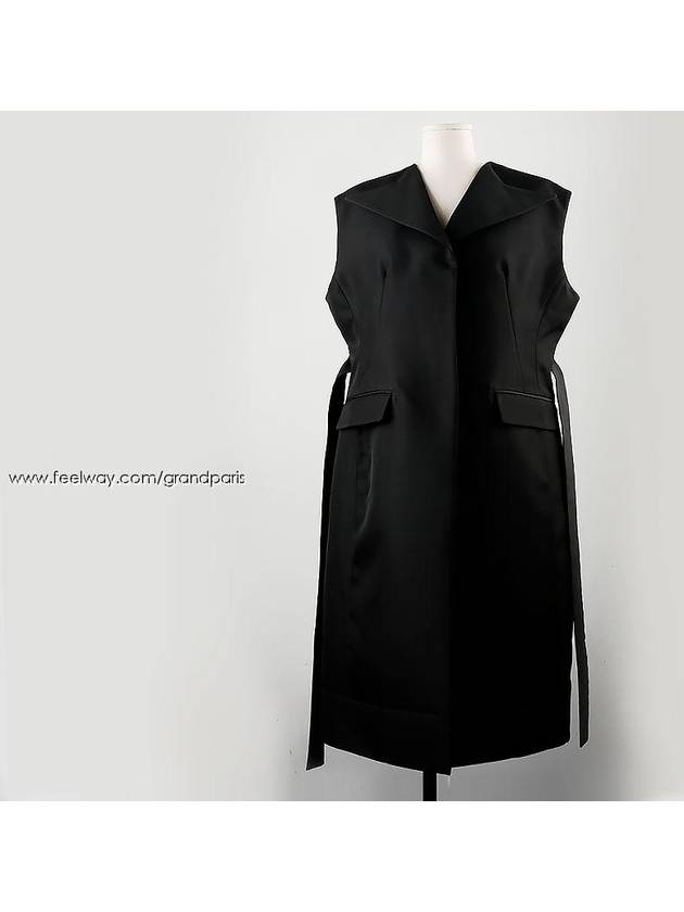 Black Belted Long Vest 38 66928 - ROCHAS - BALAAN 2