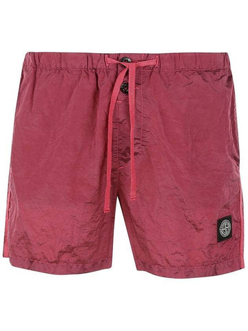 Wappen Patch Nylon Metal Swim Shorts Cyclamen - STONE ISLAND - BALAAN 1