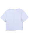 Women's Short Sleeve Cropped Ribbed TShirt 115156 BS012 - CHAMPION - BALAAN 2