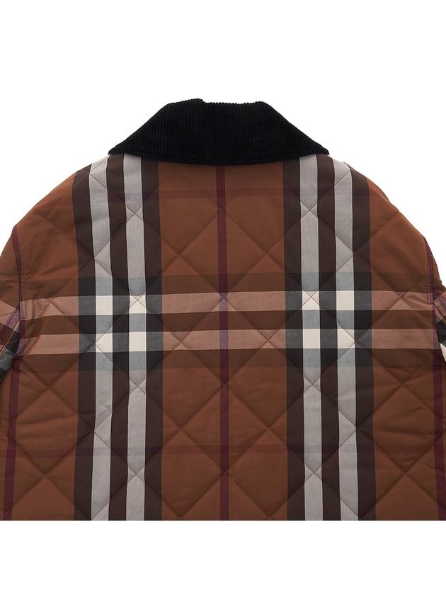 Women's Check Diamond Quilted Jacket Brown - BURBERRY - BALAAN 8