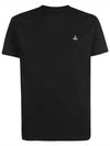 ORB Logo Cotton Short Sleeve T-Shirt Black - VIVIENNE WESTWOOD - BALAAN 2