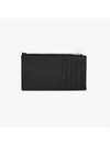 Fragment Quilted Zipper Card Wallet Black - SAINT LAURENT - BALAAN 3