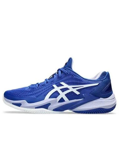 Court FF 3 Novak Clay Low Top Sneakers White Blue - ASICS - BALAAN 1