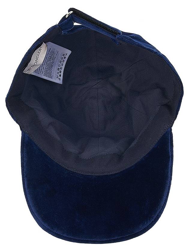 Logo Patch Velvet Ball Cap 3B00025 549SE 76F - MONCLER - BALAAN 5