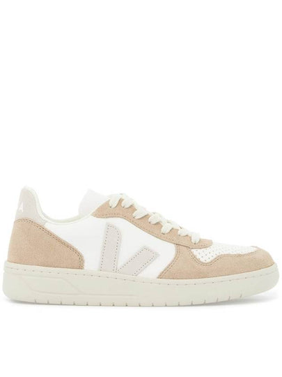 V 10 Chromefree Leather Low Top Sneakers White Natural Sahara - VEJA - BALAAN 2