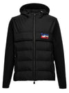 Padded Zip-Up Cardigan Black - MONCLER - BALAAN 2