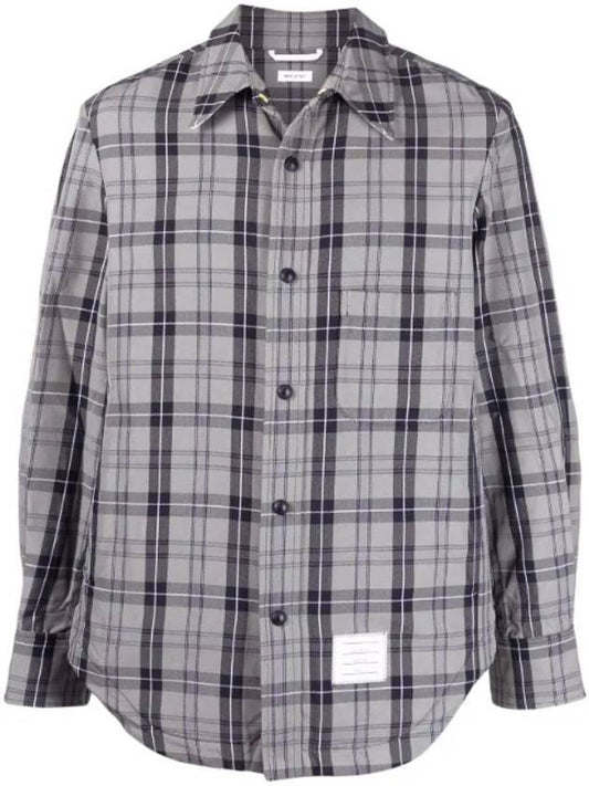 Tartan print shirt jacket MJO055AF0035 - THOM BROWNE - BALAAN 1