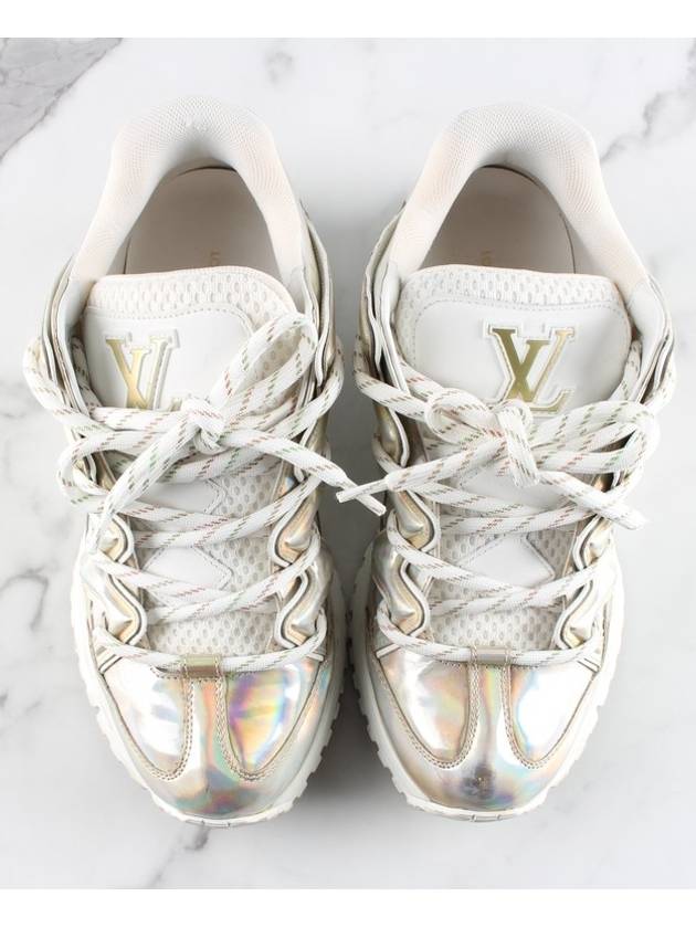 Zigzag metal leather sneakers - LOUIS VUITTON - BALAAN 9