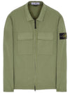 Wappen Patch Double Pocket Cotton Zip-Up Jacket Green - STONE ISLAND - BALAAN 2