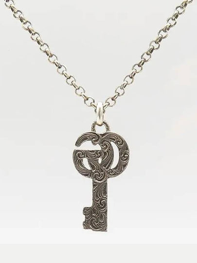 8206 627757 Ag925 Silver Sterling Double G KEY Necklace - GUCCI - BALAAN 2