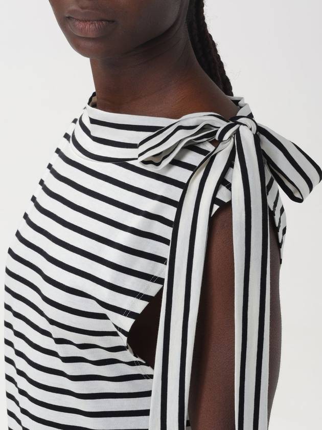 Bow detail striped sleeveless t-shirt AA1035258OM - MSGM - BALAAN 4