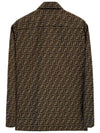 Men's FF Long Sleeve Shirt Brown - FENDI - BALAAN 3