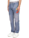 Logo Patch Denim Straight Jeans Light Blue - DIOR - BALAAN 3