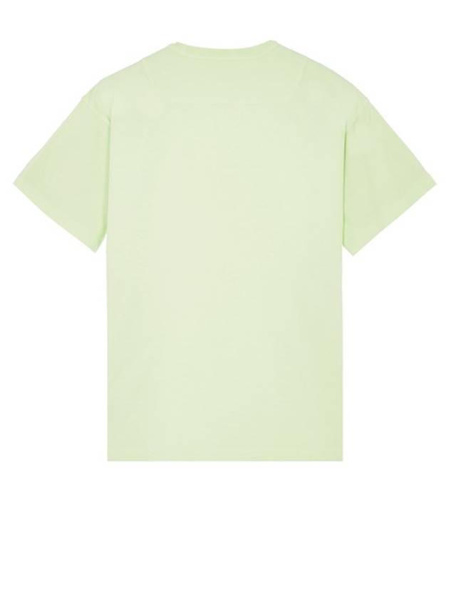 Micro Embroidered Logo Cotton Jersey Short Sleeve T-Shirt Light Green - STONE ISLAND - BALAAN 3