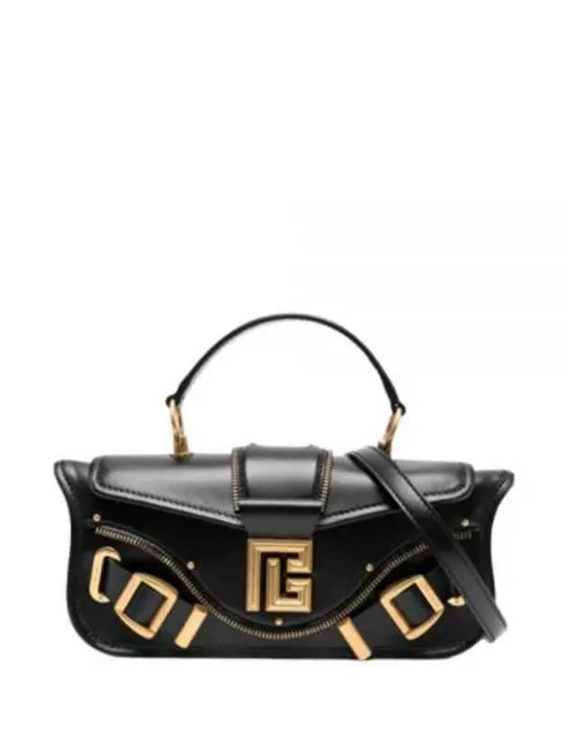 Leather Shoulder Bag Black - BALMAIN - BALAAN 2