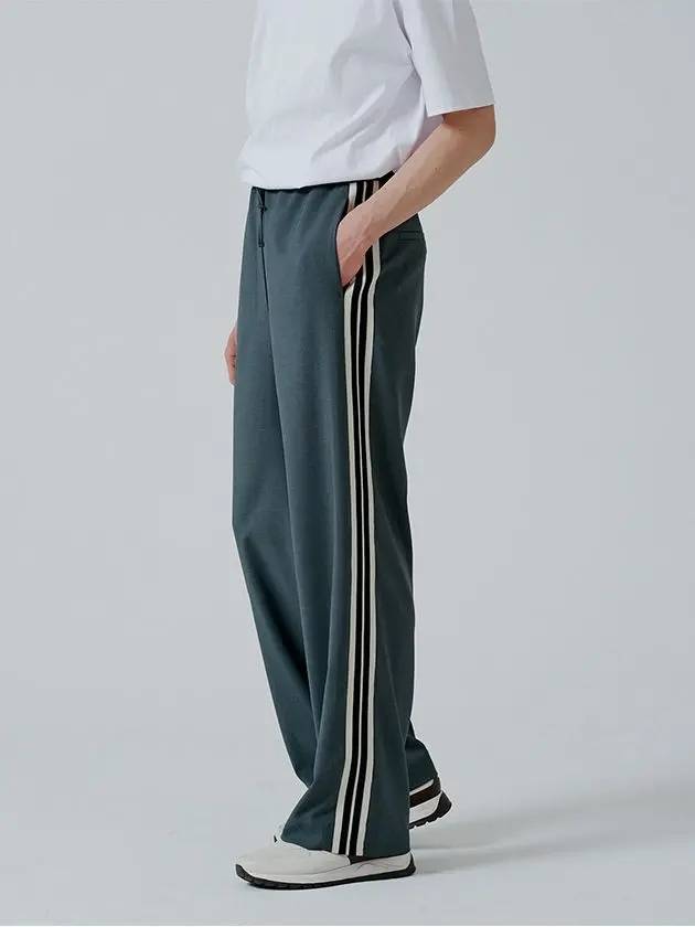 MEN track line straight pants - PINBLACK - BALAAN 1