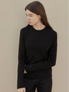 Bono Bono Basic Round Long Sleeve T-Shirt Black - ARIFF - BALAAN 4