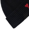 Heart Logo Wool Beanie Black - AMI - BALAAN 9