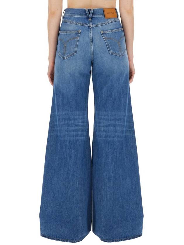 Denim Straight Pants 1014104 1A10023 1D030 MEDIUM BLUE - VERSACE - BALAAN 4