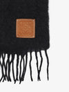 Anagram Fringe Mohair Scarf Black - LOEWE - BALAAN 8