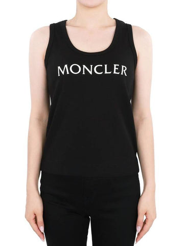 Moncler Women s Logo Printing Sleeveless Black 8P00001 89A0D 999 - MONCLER - BALAAN 1