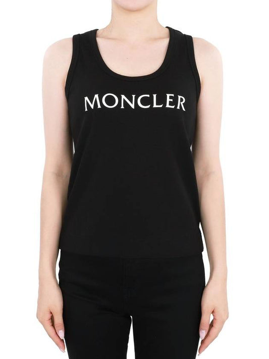 Moncler Women s Logo Printing Sleeveless Black 8P00001 89A0D 999 - MONCLER - BALAAN 1