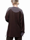 Men s M243MT01BR Snowy Reverse Sleeve Crew Neck Sweatshirt Brown - CHANCE'S NOI - BALAAN 5