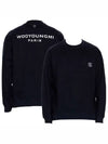 Men's Patch Back Logo Cotton Sweatshirt Black - WOOYOUNGMI - BALAAN 2