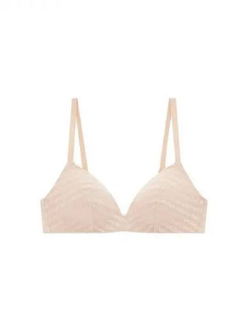 UNDERWEAR Women's Logo Pattern Mesh Triangle Bra Skin 271819 - EMPORIO ARMANI - BALAAN 1